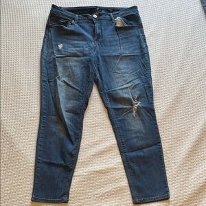 1822 Denim Women's Distressed Skinny Jeans - Blue